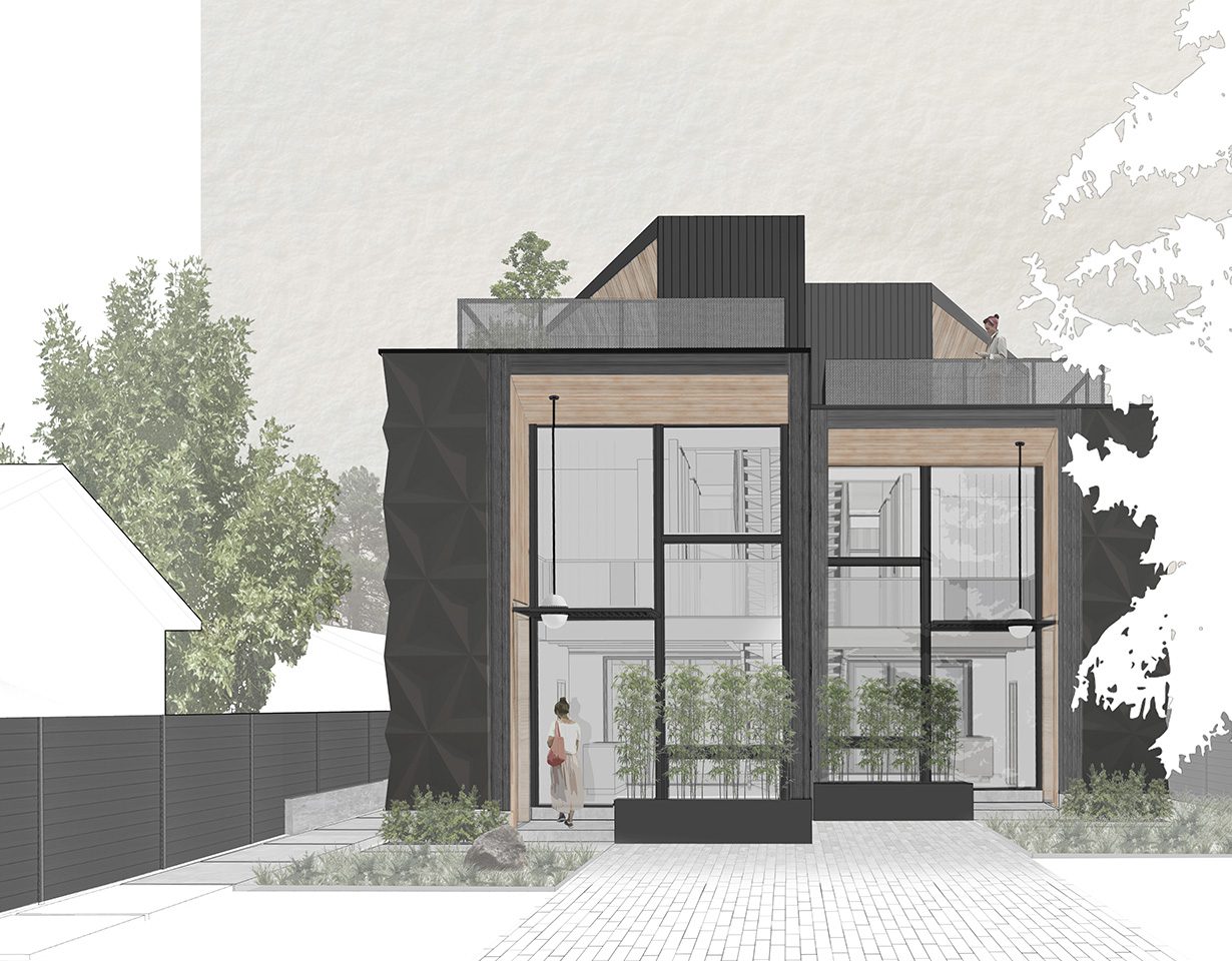 Jones-Architecture-bT3-Portland-Front-Elevation-Rendering architectural-rendering